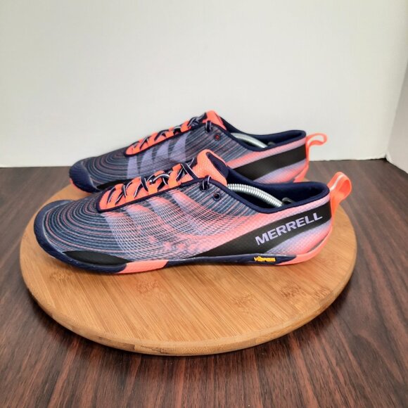 Merrell Vapor Glove 2 Womens 10 Shoes Crown Blue Barefoot Trail Running Sneakers - Picture 3 of 10